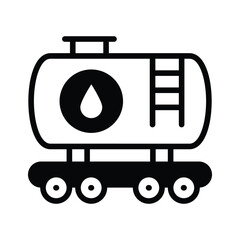 A well designed handy glyph icon of patrol tank