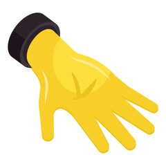 Conceptual isometric design icon of hand gesture