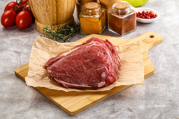 Raw beef piece for cooking