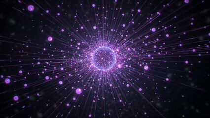 Naklejka premium Electron fluctuations in a carbon atom.