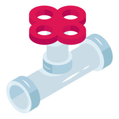 Modern design icon of pipe valve