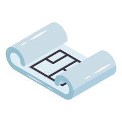 Perfect download icon of construction plan