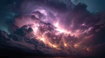 Dramatic Lightning Storm Clouds: Powerful Weather & Nature