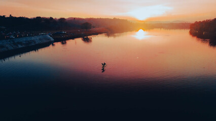 Serene Dawn Fishing in Rural Tropical Waters.