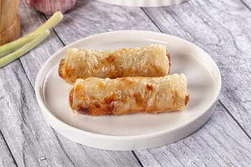 Vietnamese traditional nem roll with meat