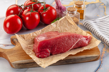 Raw beef meat fillet piece