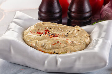 Chickpea vegan hummus dip spread