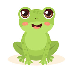 Cute Frog Vector Illustration