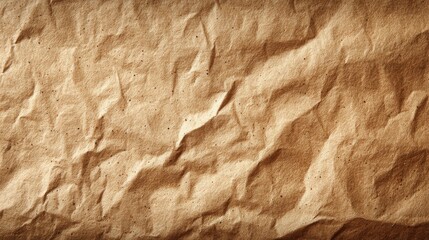 Crumpled Kraft Paper Texture for Graphic Design, Packaging Mockups, and Vintage Style Backgrounds