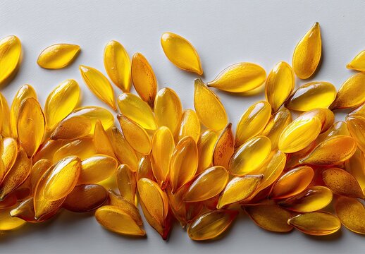 Golden, translucent capsules - Powered by Adobe