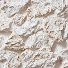 Naklejka premium Close-up textured wall, light beige and white rock formations