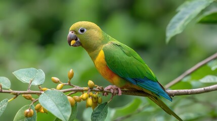 Obraz premium Vibrant Parrot Image: Parrotlet, Birdwatching, Tropical Birds