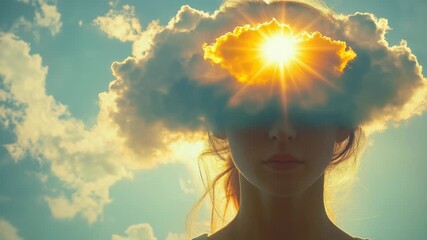 A woman wearing a hair extension or toupee