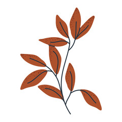 Branch of autumn leaves, perfect for fall designs, Thanksgiving invitation, or decorative accents.