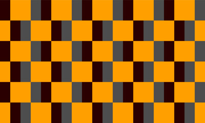 Fototapeta premium black, gray and yellow checkered tablecloth, square block pattern checkerboard style, replete image design for fabric printing