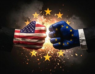 hand with american flag