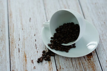 coffee beans in a cup