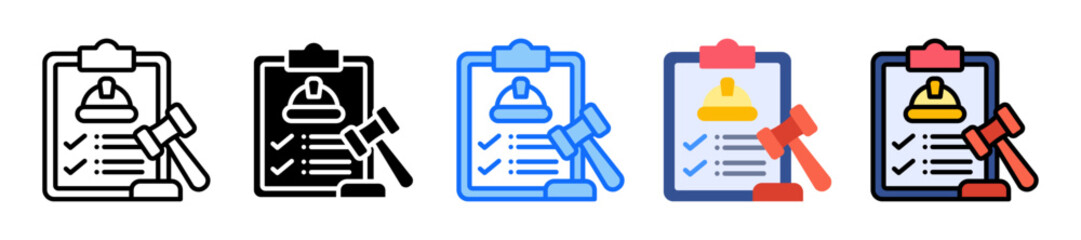 Regulation icon Multi Style Vector Illustration