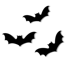 Fototapeta premium vector illustration of a scary halloween element, bat, black bats flying on transparent background. halloween bat set. Animal, fauna, cartoon, PNG, sticker, wild, wildlife, cartoon 