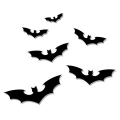 vector illustration of a scary halloween element, bat, 
black bats flying design on transparent background. Animal, fauna, cartoon, PNG, sticker, element, design