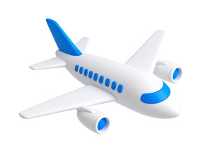 An Airplane with Blue Wings