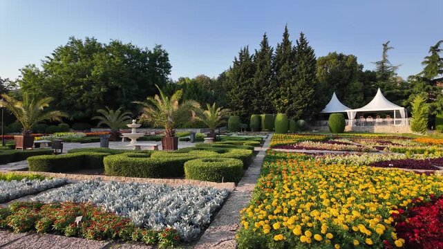 Amazing view of Botanical Garden in town of Balchik, Dobrich region, Bulgaria