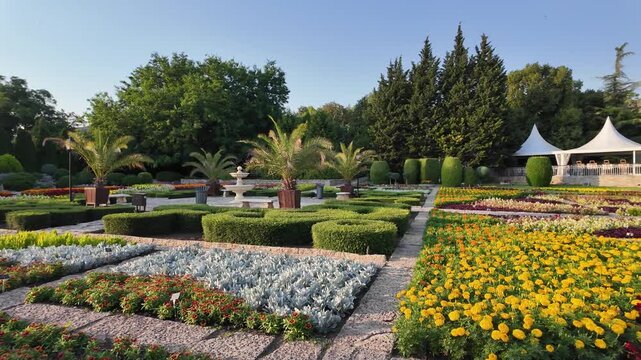 Amazing view of Botanical Garden in town of Balchik, Dobrich region, Bulgaria