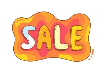 Cartoon sale banner