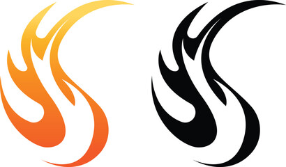 Naklejka premium fire icon logo