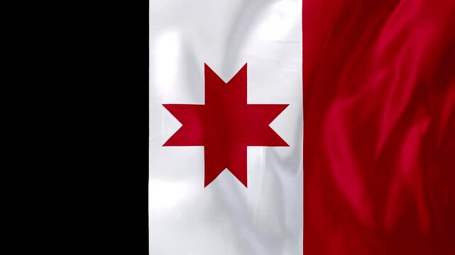 Udmurtia Flag Waving Motion Animation 4K