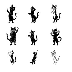 black silhouettes of animals