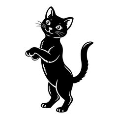 black cat cartoon