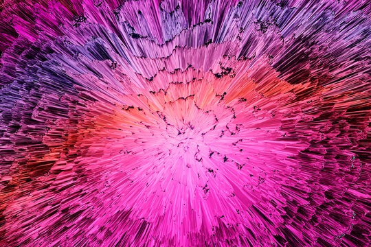 Vibrant abstract purple gradient extruded background with radial texture