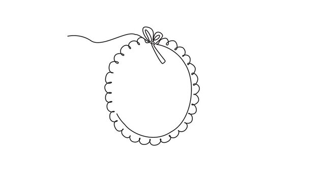 Continuous one line animation of baby bib
minimalist baby bib line drawing video 4k.