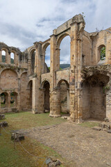 Fototapeta premium Ruins of Alet les Bains Abbey in France showing arches and columns