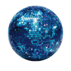 A glossy, blue disco ball
