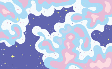 Abstract background  fantasy clouds vector