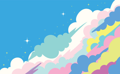Abstract background  fantasy clouds vector