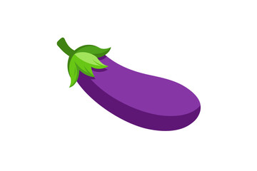 eggplant on white background