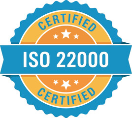 Iso 22000 certified food safety seal
