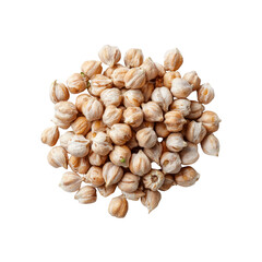 Heap of Dried Chickpeas, Top View, Close-up