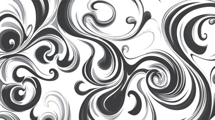 Fototapeta premium Abstract vector graphic with swirl patterns in dynamic curves and flowing lines, featuring harmonious color transitions and artistic shapes, ideal for backgrounds, decorative elements, creative design