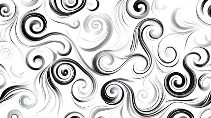 Fototapeta premium Abstract vector graphic with swirl patterns in dynamic curves and flowing lines, featuring harmonious color transitions and artistic shapes, ideal for backgrounds, decorative elements, creative design