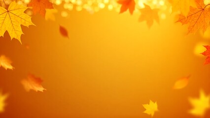 Autumn leaves background with glowing golden sunlight, maple leaf pattern, seasonal warm tones, fall foliage wallpaper, nature-inspired decor, seasonal leaf art, orange and yellow leaves
