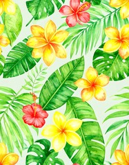 Obraz premium Tropical floral pattern (2)