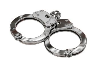 Close-up of metallic handcuffs (2)