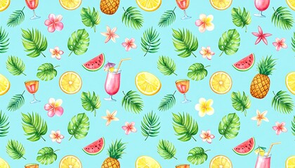 Tropical fruit pattern