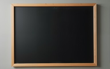 The chalkboard framed in wood with a smooth, clean black surface. High quality