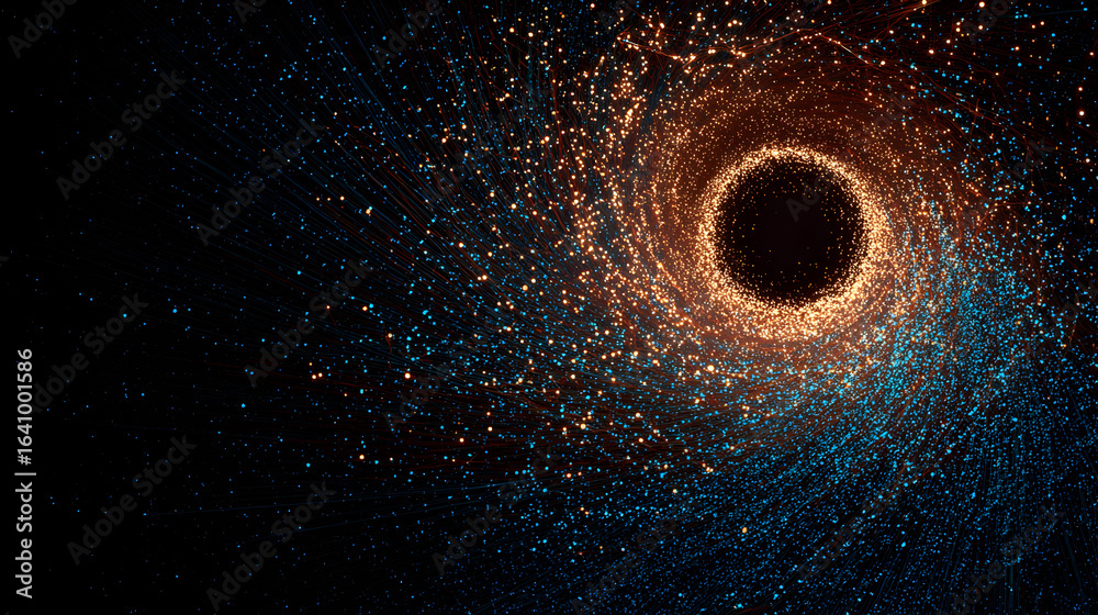 Wall mural captivating cosmic vortex a swirling display of light and shadow depicting a captivating abstract bl