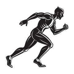 runner silhouette vector